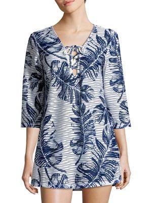 J Valdi Banana Leaf Print Coverup