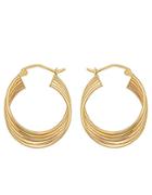 Lord & Taylor 14kt. Yellow Gold Four Row Hoop Earrings