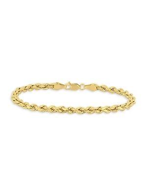 Sonatina 14k Yellow Gold Rope Chain Bracelet