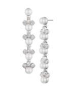 Givenchy Faux Pearl And Crystal Linear Drop Earrings