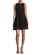 Calvin Klein Petite Mesh Stripe Fit-&-flare Dress