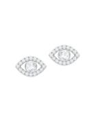 Luckily Evil Eye Swarovski Crystal Stud Earrings