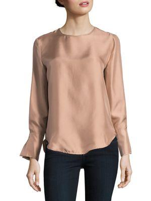Caara Champ Hi-lo Silk Blouse