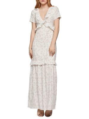 Bcbgeneration Floral Dancers Cotton Maxi Shift Dress