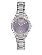 Citizen Diamonds And Stainless Steel Floral Bracelet Watch, Em0450-53x