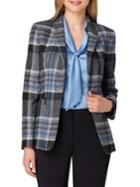 Tahari Arthur S. Levine Plaid Long Sleeve Blazer