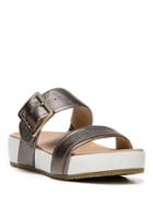 Dr. Scholl's Original Collection Metallic Leather Frill Slides