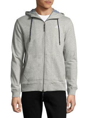 Surfsidesupply Logo Zip Heather Cotton Hoodie