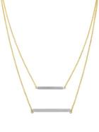 Botkier New York Double Bar Drop Necklace