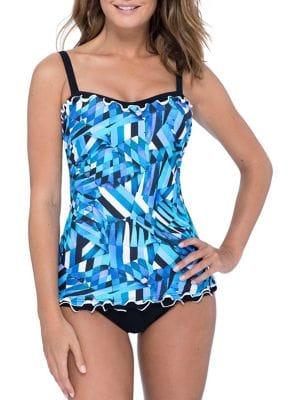 Profile By Gottex Tidal Wave Classic Geometric Tankini