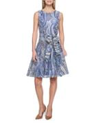Tommy Hilfiger Paisley-print Striped Sheer Fit-&-flare Dress