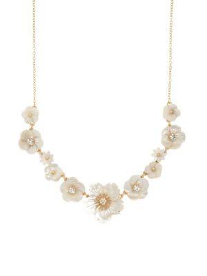 Lonna & Lilly Mother-of-pearl And Crystal Floral Necklace