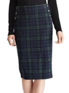 Lauren Ralph Lauren Plaid Knit Jacquard Skirt