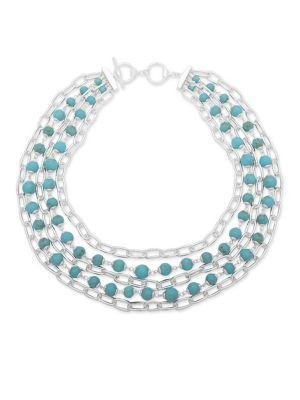 Lauren Ralph Lauren Crystal And Turquoise Drama Necklace