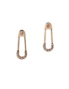 Bcbgeneration Pearl Group 12k Yellow Goldplated Safety Pin Earrings