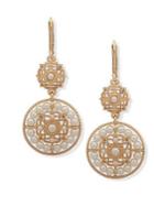Anne Klein Faux Pearl And Crystal Round Drop Earrings