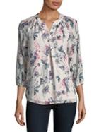 Ivanka Trump Mixed Floral-print Blouse