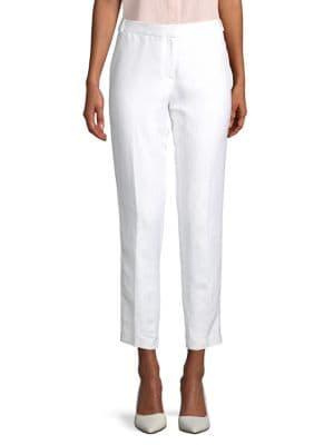 Calvin Klein Linen-blend High-rise Pants