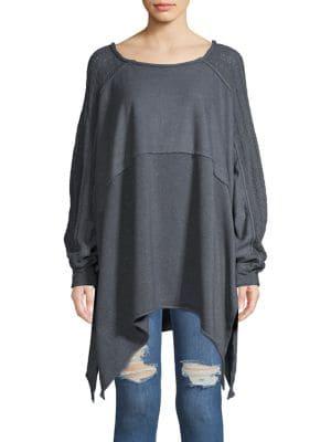 Free People Textured Cotton Blend Top