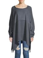 Free People Textured Cotton Blend Top
