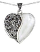 Lord & Taylor Sterling Silver Heart Pendant Necklace