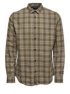 Only And Sons Cotton Flannel Checkered Button-down Shirt