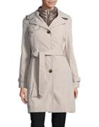 Ellen Tracy 2-in-1 Trench Coat With Removable Quilted Vest