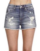 Cult Of Individuality Chaos High-rise Denim Shorts