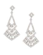 Design Lab Lord & Taylor Crystal And Geometrical Chandelier Earrings