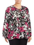 B Collection By Bobeau Plus Dawn Flare-sleeve Blouse
