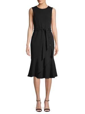 Calvin Klein Tie-front Knee-length Dress