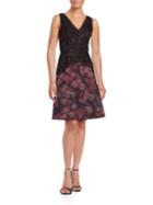 Adrianna Papell Sleeveless Lace Fit & Flare Dress