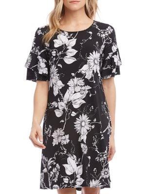 Karen Kane Ruffle Sleeve Dress