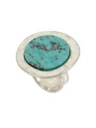 Lord Taylor Santa Fe Crystal And Turquoise Disc Ring