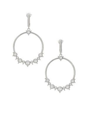 Ripka Santorini White Topaz And Sterling Silver Hoop Earrings