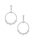 Ripka Santorini White Topaz And Sterling Silver Hoop Earrings