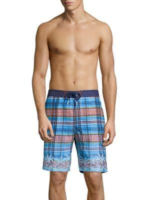Tommy Bahama Baja Palmetto Grove Plaid Boardshorts
