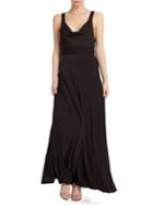 Adrianna Papell Cowlneck Jersey Gown
