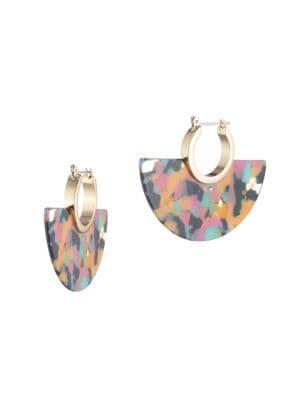 Trina By Trina Turk Meet Me In Malibu Goldtone Half-disc Hoop Earrings