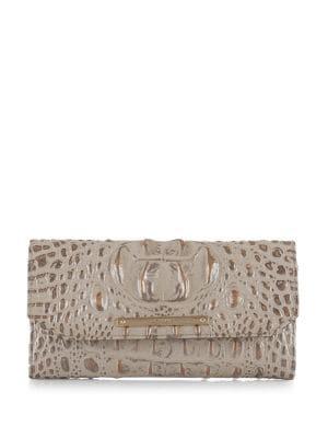 Brahmin Tri-fold Leather Checkbook Wallet