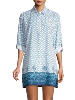 Tommy Bahama Printed Boyfriend Shirt