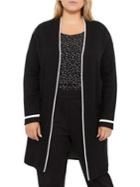 Addition Elle Michel Studio Plus Long-sleeve Open Cardigan