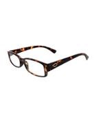 O By Oscar De La Renta 52mm Tortoise Catty Oval Sunglasses