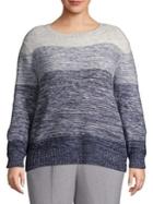 Vince Camuto Plus Ombre Bubble Sleeve Wool-blend Sweater