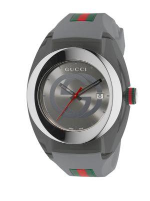 Gucci Sync Stainless Steel Rubber Strap Watch