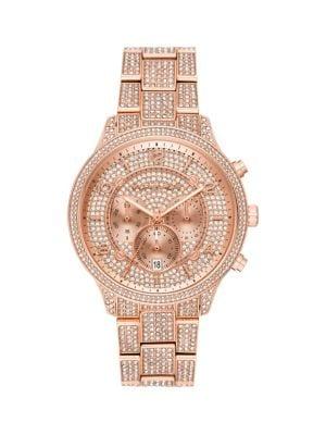 Michael Kors Runway Chronograph Rose Goldtone Stainless Steel Watch