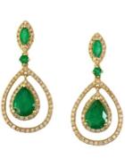 Effy Diamond, Emerald & 14k Yellow Gold Drop Earrings