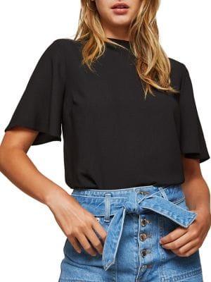 Miss Selfridge Mockneck Tee