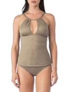 Kenneth Cole Reaction High-neck Tankini Top