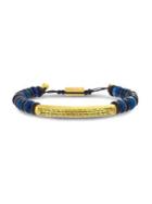 Lord & Taylor Lapis Lazuli & Black Onyx Beaded Bracelet
